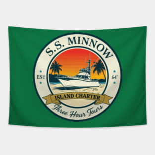 SS MINNOW EST 64 RETRO GILLIGANS ISLAND Tapestry