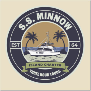 GILLIGANS ISLAND SS MINNOW THREE HOUR TOURS Posters and Art