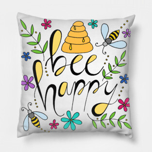 Bee Happy Pillow