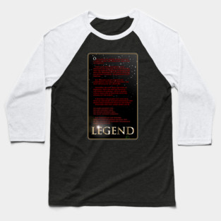 Legend - Movie - 1985 - Text Intro Baseball T-Shirt