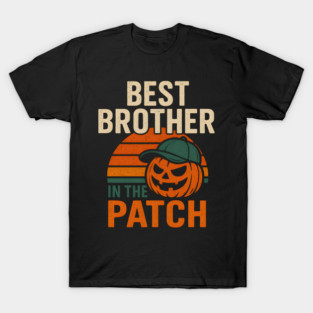 Best Brother in the Patch Pumpkin Halloween Family Graphic T-Shirt
