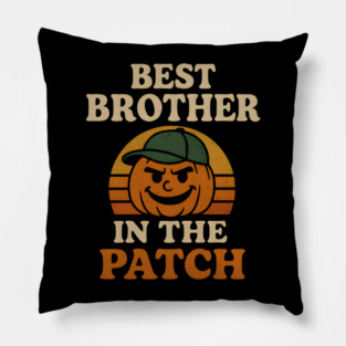 Best Brother in the Patch Pumpkin Halloween Family Graphic Pillow