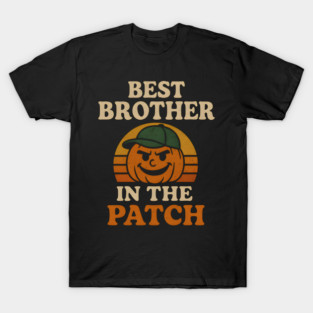 Best Brother in the Patch Pumpkin Halloween Family Graphic T-Shirt