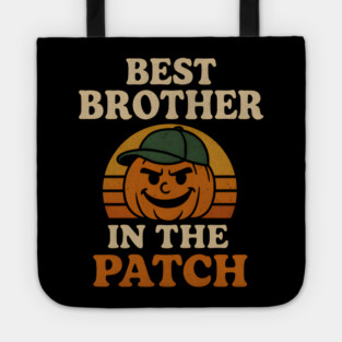 Best Brother in the Patch Pumpkin Halloween Family Graphic Tote