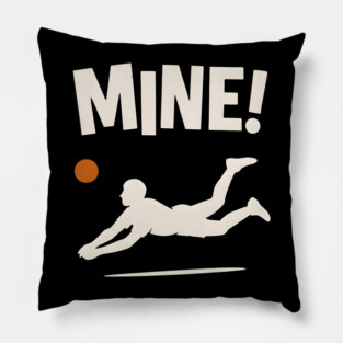 Mine Volleyball Diving Player Funny Sports Graphic Pillow