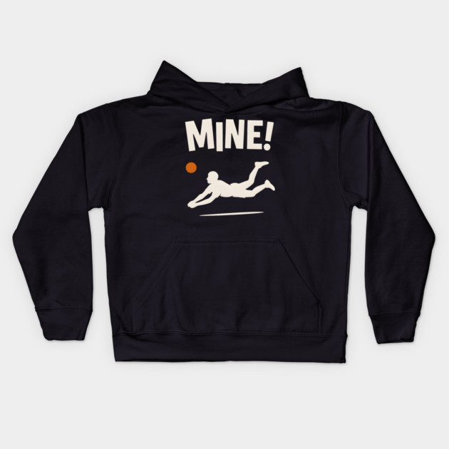Mine Volleyball Diving Player Funny Sports Graphic Kids Hoodie by MakerMind8.2