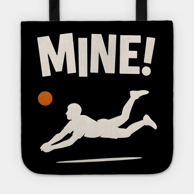 Mine Volleyball Diving Player Funny Sports Graphic Tote by MakerMind8.2