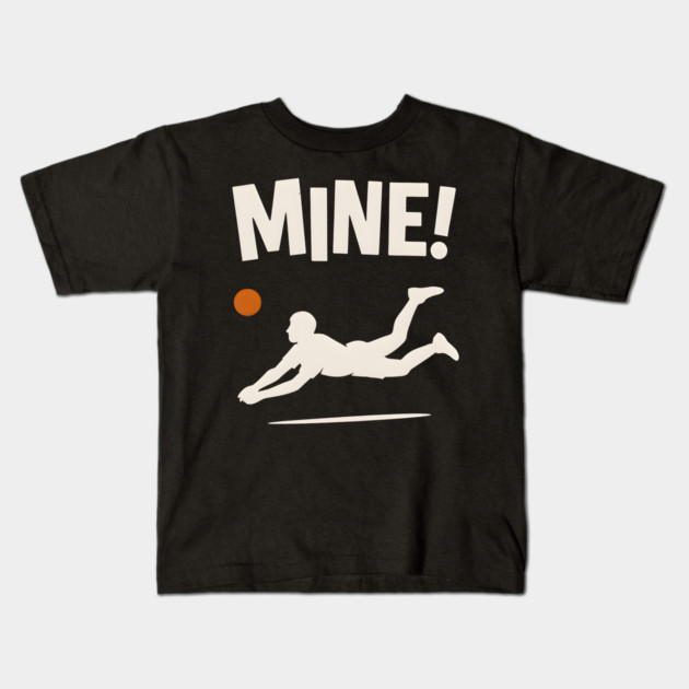 Mine Volleyball Diving Player Funny Sports Graphic Kids T-Shirt by MakerMind8.2