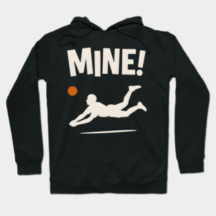 Mine Volleyball Diving Player Funny Sports Graphic Hoodie