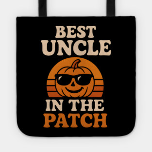 Best Uncle in the Patch Pumpkin Halloween Family Graphic Tote