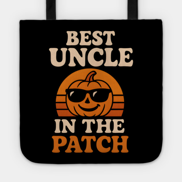 Best Uncle in the Patch Pumpkin Halloween Family Graphic Tote by MakerMind8.2