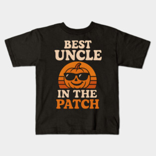Best Uncle in the Patch Pumpkin Halloween Family Graphic Kids T-Shirt