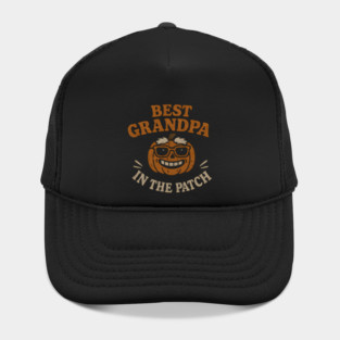 Best Grandpa in the Patch Pumpkin Halloween Family Graphic Hat