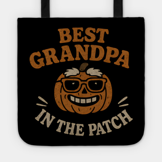Best Grandpa in the Patch Pumpkin Halloween Family Graphic Tote by MakerMind8.2