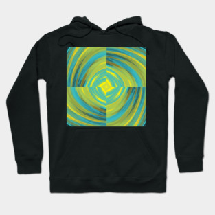 Cubed Ripple Yellow and Green Hoodie