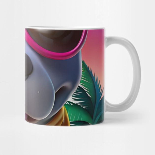 Cool Pitbull Mom Artwork – Cute Cartoon Dog with Sunglasses by IamActiveDog