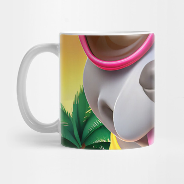 Cool Pitbull Mom Artwork – Cute Cartoon Dog with Sunglasses by IamActiveDog