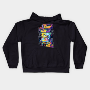 One Piece x Anime Legends Eyes Pop Art Kids Hoodie