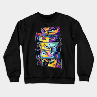 One Piece x Anime Legends Eyes Pop Art Crewneck Sweatshirt