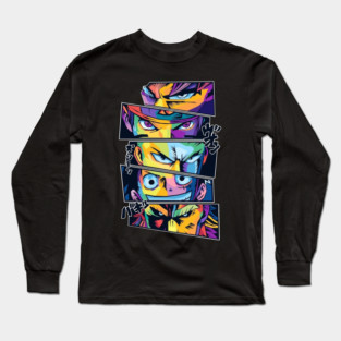 One Piece x Anime Legends Eyes Pop Art Long Sleeve T-Shirt