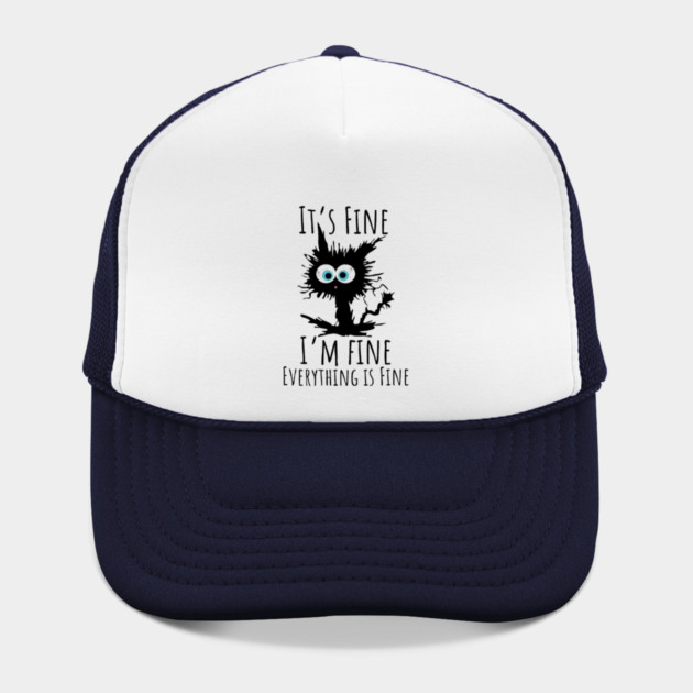 Black cat - It’s Fine, I’m Fine, Everything Is Fine by Fauzi's Store