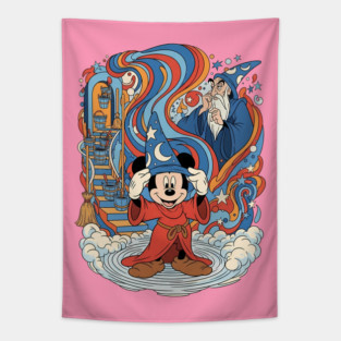 Fantasia Mickey Mouse Sorcerer’s Apprentice Retro Tapestry