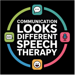 Communication Looks Different Speech Therapy - This is the perfect gift for speech therapists, SLPs, teachers, autism advocates, parents, and anyone who supports inclusive communication. Posters and Art
