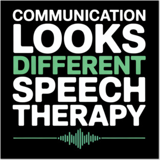 Communication Looks Different Speech Therapy - This is the perfect gift for speech therapists, SLPs, teachers, autism advocates, parents, and anyone who supports inclusive communication. Posters and Art