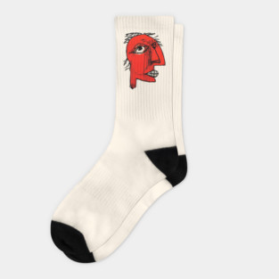 Face in Red Socks