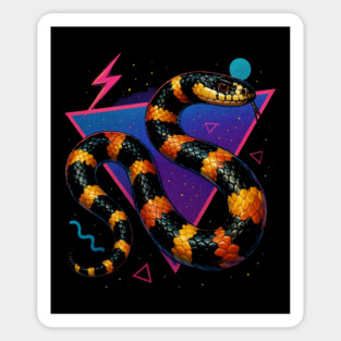Retro Neon Kingsnake Sticker
