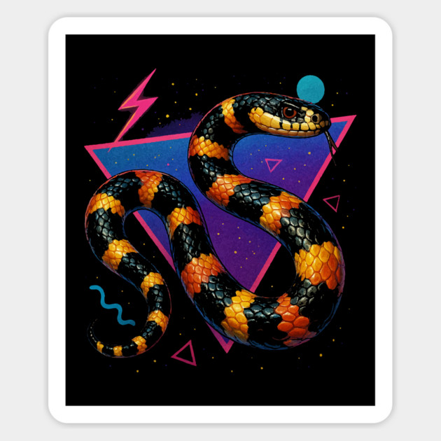 Retro Neon Kingsnake Magnet by Reptiq's Store