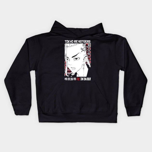Draken Tokyo Revengers Manga Style Art Kids Hoodie by Otaku Vibes