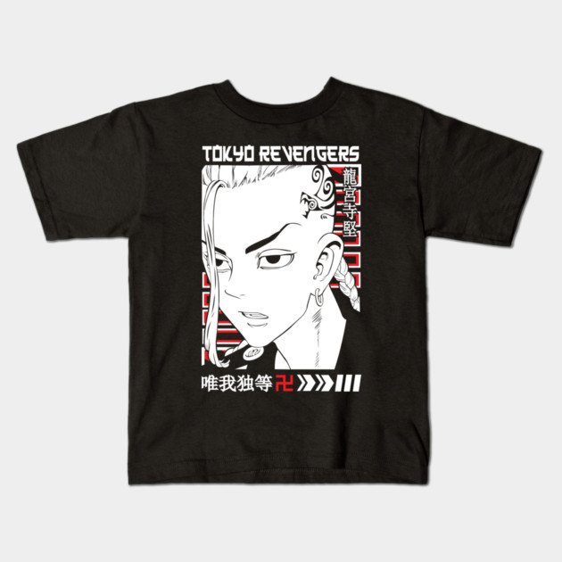 Draken Tokyo Revengers Manga Style Art Kids T-Shirt by Otaku Vibes
