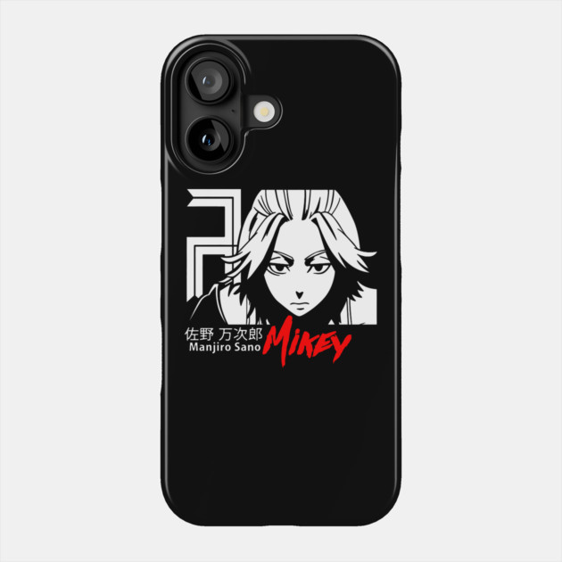 Mikey Tokyo Revengers Bold Monochrome Phone Case by Otaku Vibes