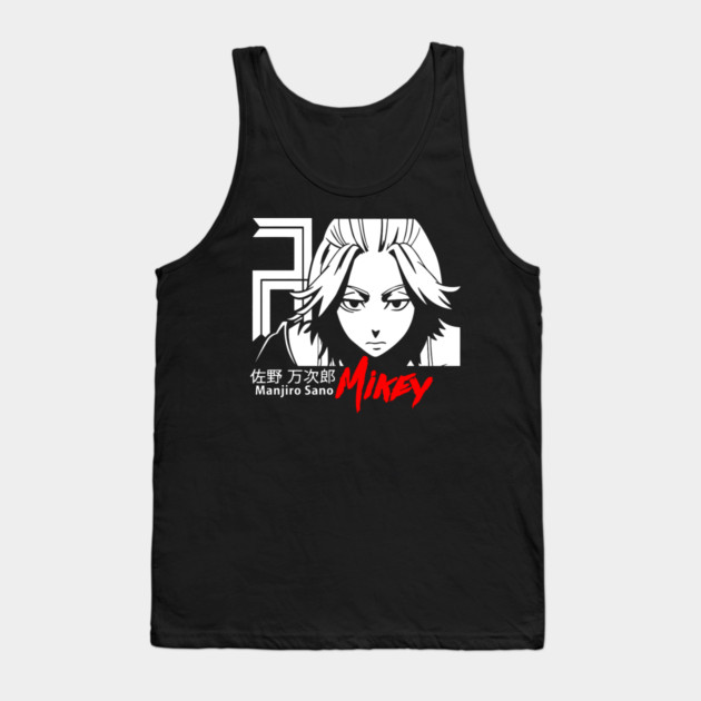 Mikey Tokyo Revengers Bold Monochrome Tank Top by Otaku Vibes