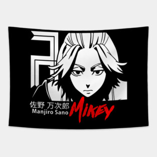 Mikey Tokyo Revengers Bold Monochrome Tapestry