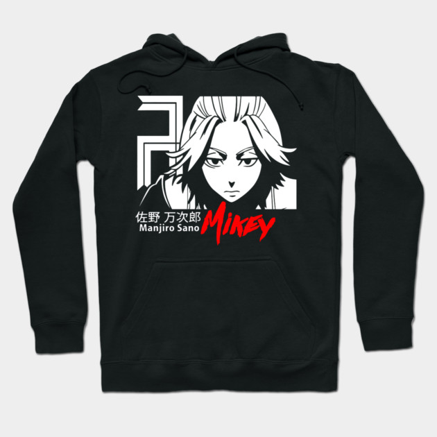 Mikey Tokyo Revengers Bold Monochrome Hoodie by Otaku Vibes
