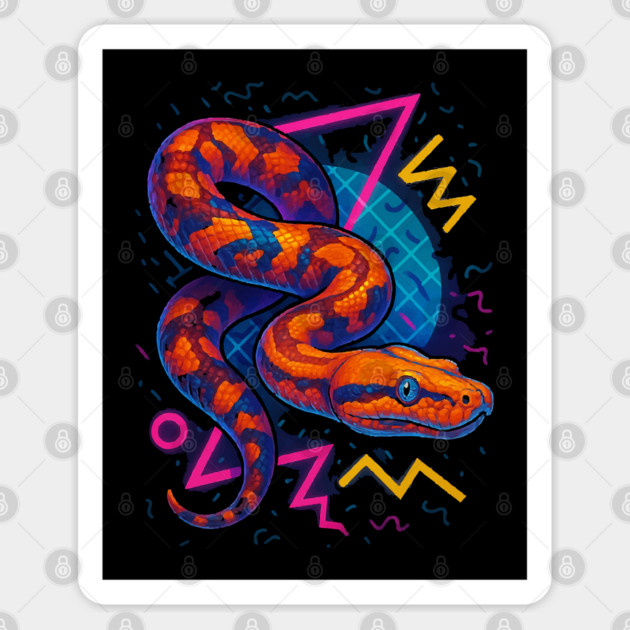 Retro Neon Rosty Boa Sticker by Reptiq's Store