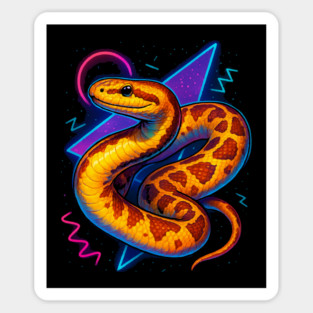 Retro Neon Kenyan Sand Boa Sticker