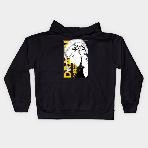 Draken Tokyo Revengers Yellow Manga Style Kids Hoodie by Otaku Vibes