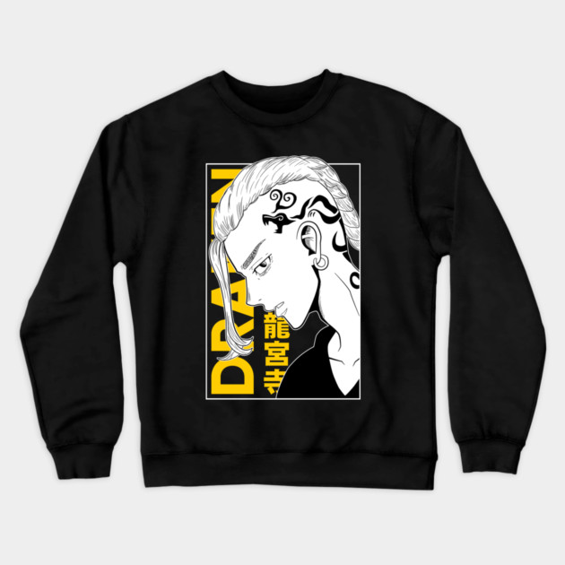 Draken Tokyo Revengers Yellow Manga Style Crewneck Sweatshirt by Otaku Vibes