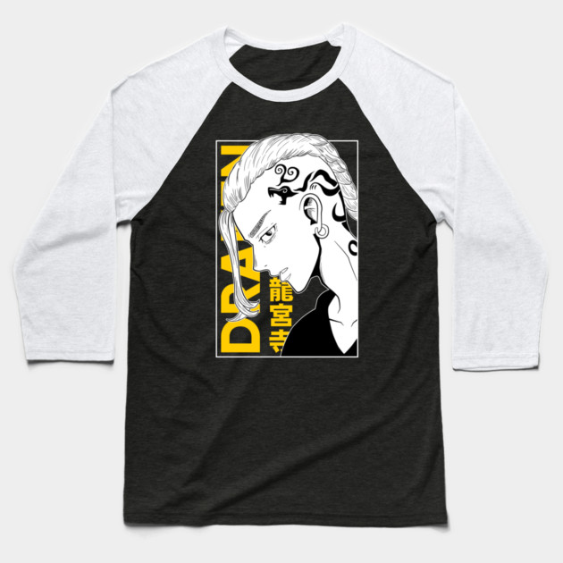 Draken Tokyo Revengers Yellow Manga Style Baseball T-Shirt by Otaku Vibes