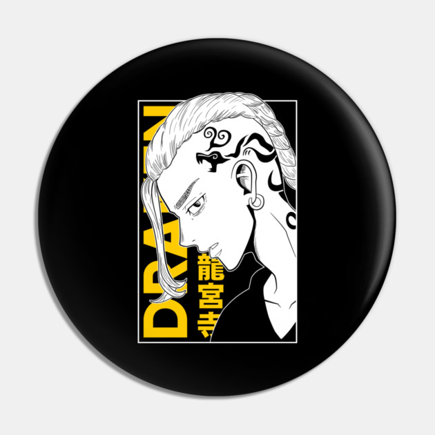 Draken Tokyo Revengers Yellow Manga Style Pin by Otaku Vibes