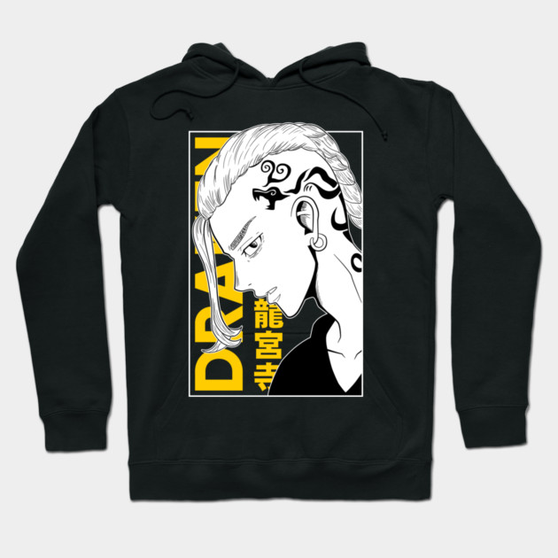 Draken Tokyo Revengers Yellow Manga Style Hoodie by Otaku Vibes