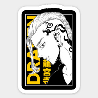 Draken Tokyo Revengers Yellow Manga Style Magnet