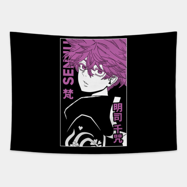 Tokyo Revengers - Senju Purple Monochrome Tapestry by Otaku Vibes