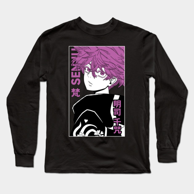 Tokyo Revengers - Senju Purple Monochrome Long Sleeve T-Shirt by Otaku Vibes