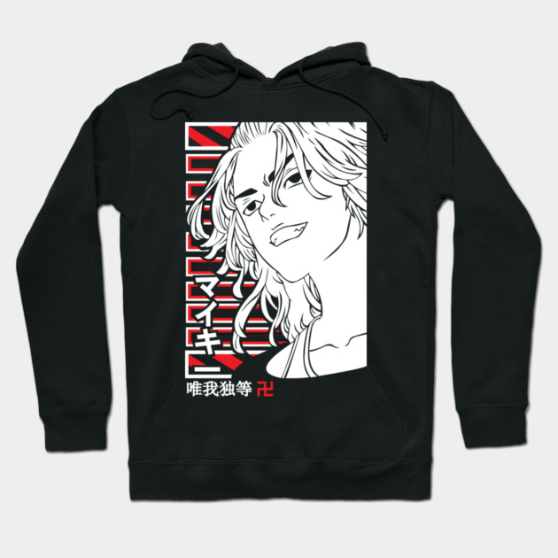 Tokyo Revengers - Mikey Red Grid Hoodie by Otaku Vibes