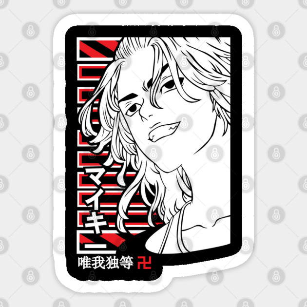 Tokyo Revengers - Mikey Red Grid Sticker by Otaku Vibes