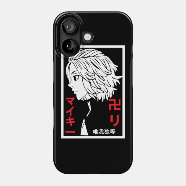 Mikey Tokyo Revengers Monochrome Profile Phone Case by Otaku Vibes